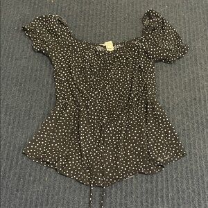 Elegant Black Polka Dot Blouse